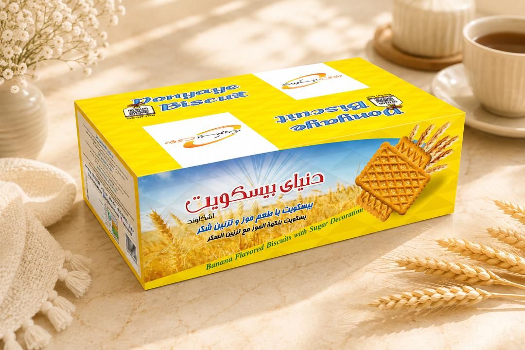 بیسکوییت میوه ای (پرتقالی-موزی-نارگیلی-وانیلی) 5 کیلویی